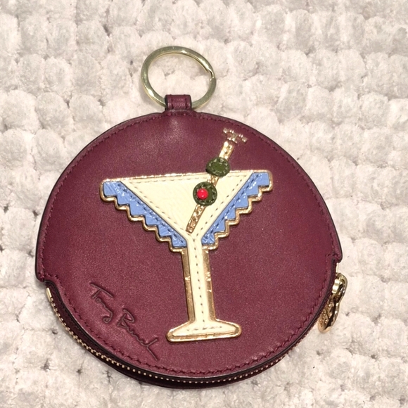 Vintage Tory Burch Burgundy Coin Purse - Picture 1 of 7